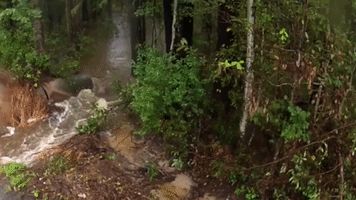 Floods Wash Out South Carolina Road