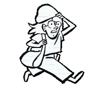 strawberryoolong illustration college doodle running late Sticker