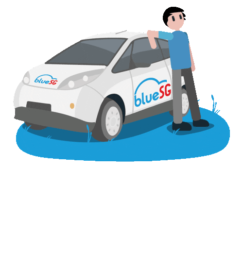 Car Rental Singapore Sticker by BlueSG