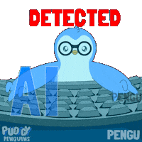 Artificial Intelligence Penguin Sticker by Pudgy Penguins
