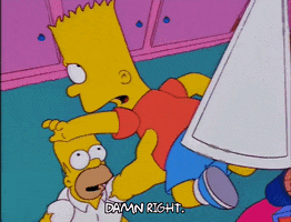 Threaten Season 9 GIF by The Simpsons