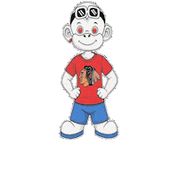 Red Black White Chicago Sticker by Zhot