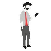 M51Marketing man phone m51 thomasliee Sticker