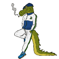 Al_Kroccostyle smoke smoking badass staring Sticker