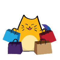 cat shopping Sticker by AVANA Asia