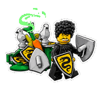 ccis4lore character talking lego knight Sticker