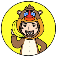 Fun Monkey Sticker by kigurumi