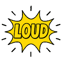MODDDOM yellow scream yell loud Sticker