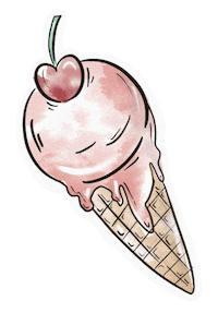 Ice Cream Summer Sticker