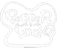 pepperlunchbrand white outline Sticker