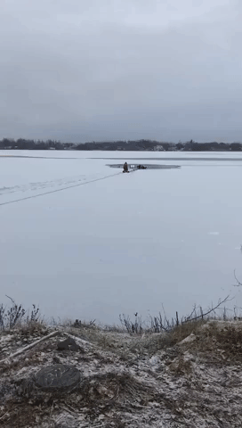 Dramatic Video Shows Ice Skater Rescued at Alaskan Lake