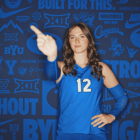 Ncaa Volleyball Go Cougs GIF by BYU Cougars