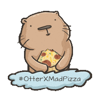 theotterspace pizza otter theotterspace otterside Sticker