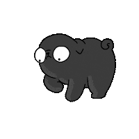 black dog spinning Sticker by 157ofgemma