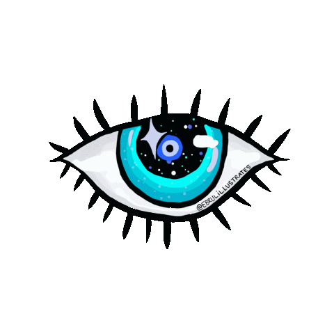ebrulillustrates magic sparkle eye spiritual Sticker