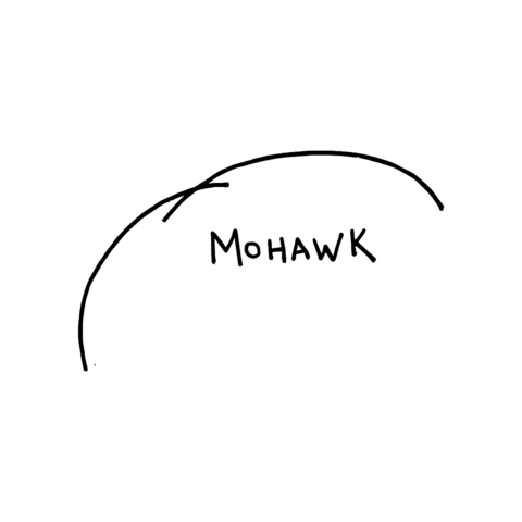 Figure Skating Mohawk Sticker