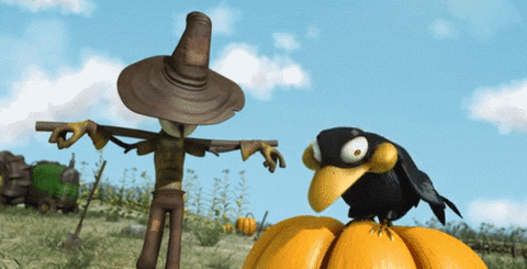 scare scarecrow GIF