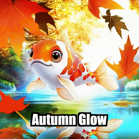 Koi Fish Autumn GIF by TheConfishius