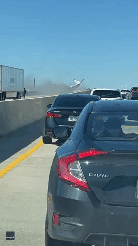 Small Plane Makes Crash Landing on Houston Highway