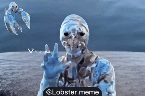 Go To Sleep Blue Lobster GIF