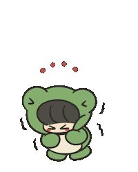 Tinyu_Gung love stickers frog glad Sticker