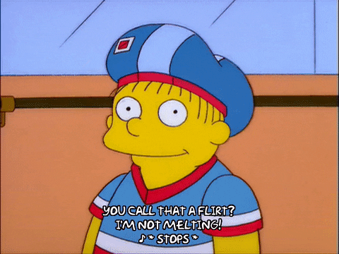 the simpsons flirt GIF