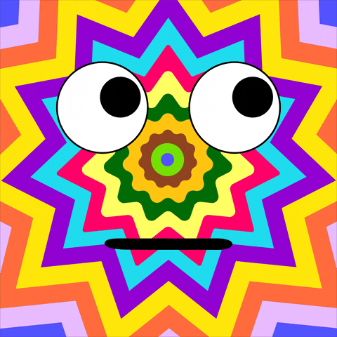 Art Eye Roll GIF by Jen Stark