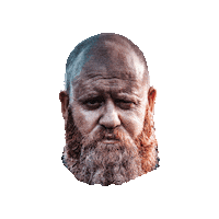 Wink Beard Sticker by Vinnie Camilleri