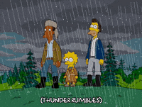 lisa simpson rain GIF