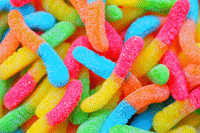 gummy bears running GIF