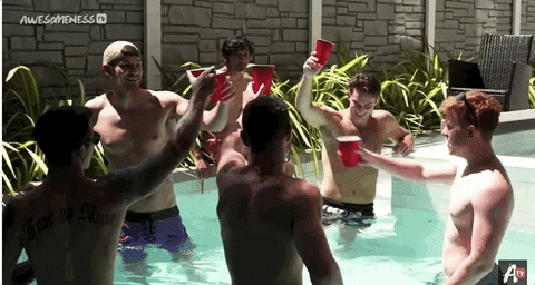 Twinmyheart Twins Veronicamerrell Vanessamerrell Merrelltwins Poolparty Cheers GIF by AwesomenessTV