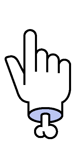 cutoutanimationstudio giphyupload arrow hand cos Sticker