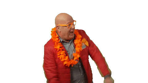 Orange Dancing Sticker by Postcode Loterij