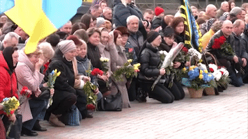 Mourners in Rivne Bid Farewell to Ukrainian Commander Killed in Action