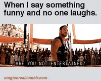 not funny gladiator GIF