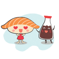 In Love Eating Sticker by sushiexpresssg