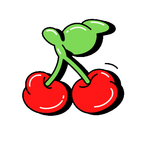 Cherry Eating Sticker by Buckstar Original