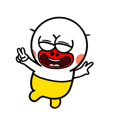 Happy V Sticker by kwaesam