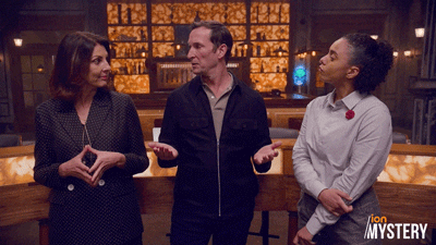 Television Shrug GIF by ION Mystery