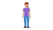 Woman Standing Sticker by EmojiVid