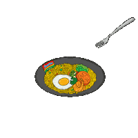 Indomielovers love happy hot food Sticker