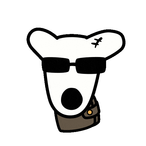 realdogshouse dogs cool dog wink dog dogs coin Sticker