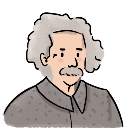 Excited Einstein Sticker by Artips