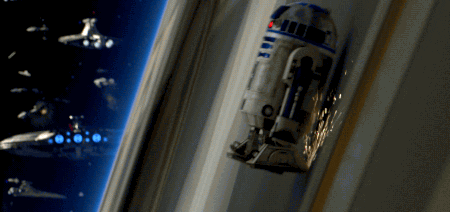 r2-d2 falling GIF by Star Wars