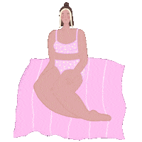 Girl Chilling Sticker