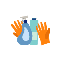 mografic_ cleaning limpieza higiene protocols Sticker