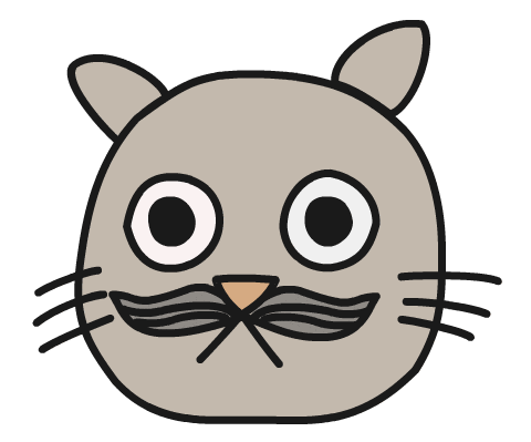 Cat Mustache GIF by Thank You Coffee