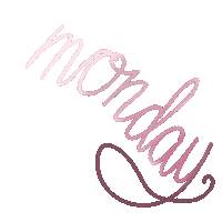 chiarasillustrations pink monday gradient cursive Sticker