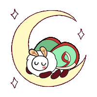 Sleepy Luna Moth Sticker by Squishable