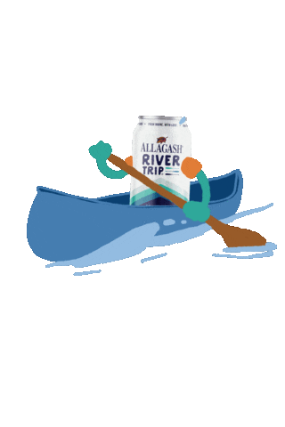 AllagashBrewing giphyupload craftbeer maine canoe Sticker